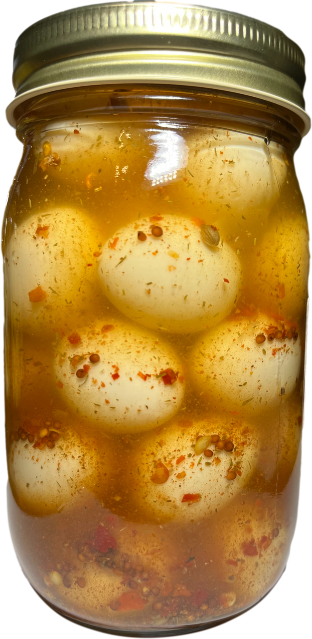 Cajun Style Pickled Quail Eggs Pint