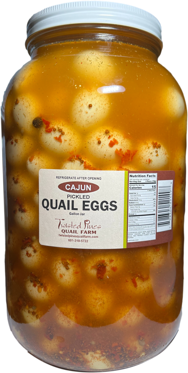 Cajun Style Pickled Quail Eggs Gallon