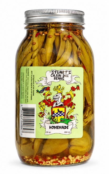 Stuart's Cajun Dill Beans - Case of 12 Quart Jars