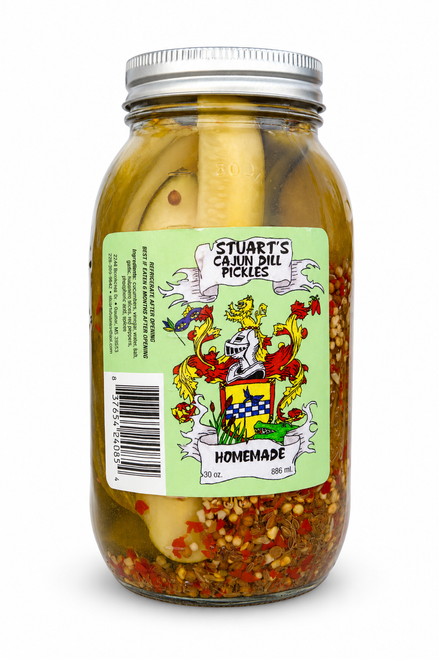 Stuart's Cajun Dill Pickles - Case of 12 Quart Jars