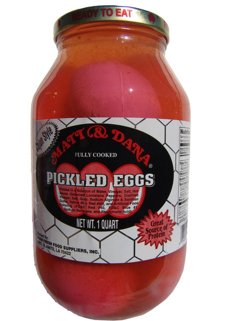 Cajun Style Pickled Red Eggs - Case of 12 Quart Jars