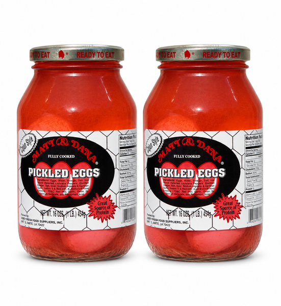 Cajun Style Pickled Red Eggs - Case of 12 Quart Jars