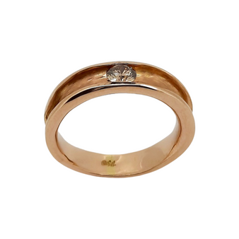 18ct Rose Gold Ring, set with a .30ct Australian Argyle Chocolate diamond.