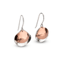 Sterling Silver and Copper Cockle Earrings