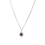 Dot Pendant Sterling silver star set with a 3mm red Garnet .