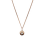 9ct Rose gold necklace with a White Sapphire.