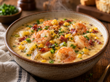 Shrimp and Corn Chowder for Cool-Weather Comfort Food