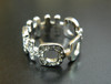 Double Happiness Ring -  725 Silver and Zirconia Crystals