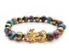 Feng Shui Pixiu Bracelet for Wealth- 18K Gold +Sea Sediment