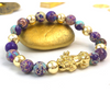 Feng Shui Pixiu Bracelet for Wealth- 18K Gold +Sea Sediment