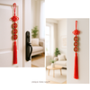 feng shui red coins on door and wall