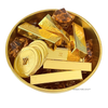 Feng Shui Money Bowl with Gold Ingots and Chinese Coins