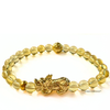 Pulsera Pixiu de Citrino Chapado en Oro 18K