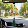  Safe Travel Car Charm – Luminous Deer & Persimmon Protection Hanger