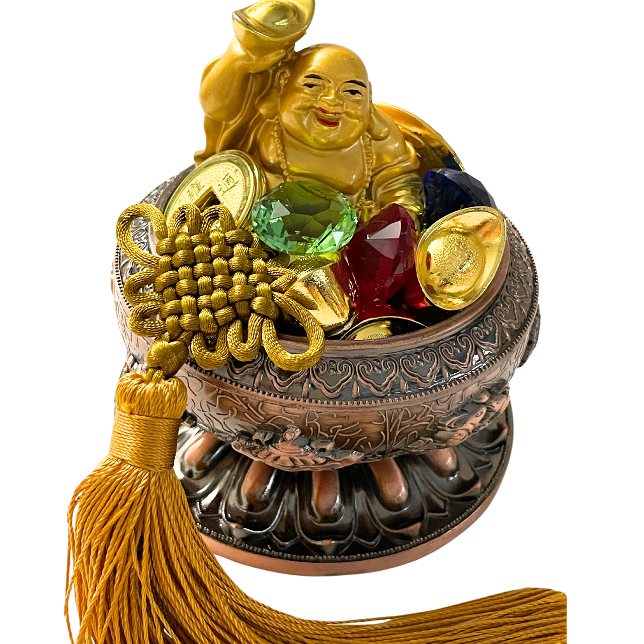 Feng Shui Geldschale 14cm Aus Messing - Schatzbecken Für Reichtum, Glück Und Wohlstand