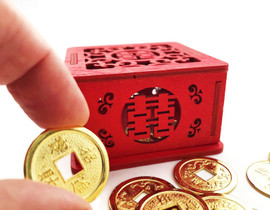 Feng Shui coins under bed