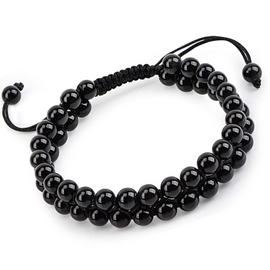 LUCKY OBSIDIAN Bracelet DOUBLE Row