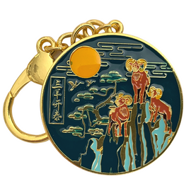 Three Sheep on A Mountain Amulet