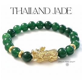 image of the  green jade pixiu bracelet