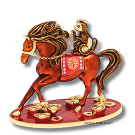 feng shui fly monkey horse figure
