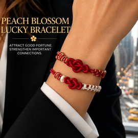 Peach Blossom Knot - Red String Love Bracelet