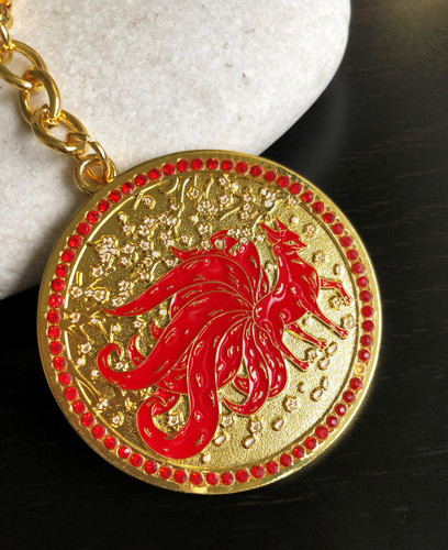 9 Tailed Red Fox Amulet to attract money luck