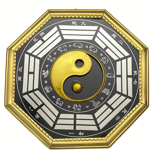 feng shui  bagua mirror with Yin Yang symbol