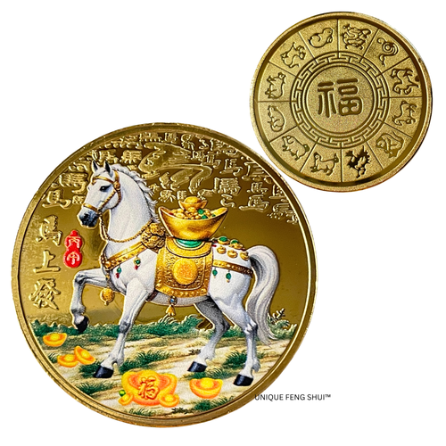 Horse Gold Coin Amulet