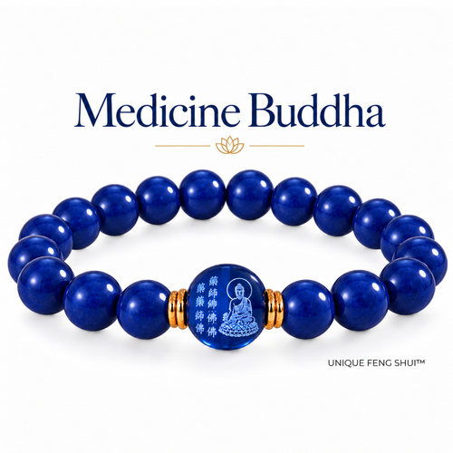 blue medicine amulet for man