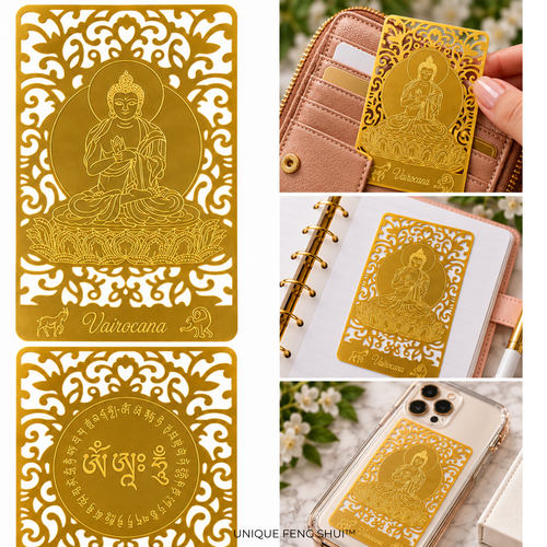 Goat & Monkey Buddha Protection Card – Vairocana
