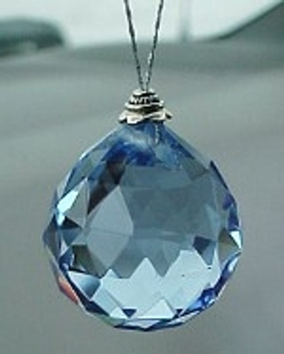 "Career" Blue Crystal Ball 30mm (ready to hang)