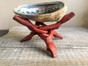 Abalone Shell with Natural Wooden Tripod Stand 