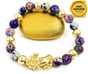 Feng Shui Pixiu Bracelet for Wealth- 18K Gold +Sea Sediment