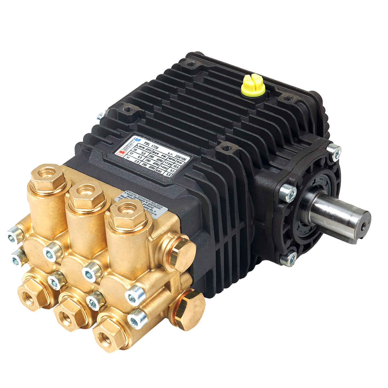Bertolini TML 1728-HP: 4060 psi @ 5 US gpm, 24 mm Shaft Pressure