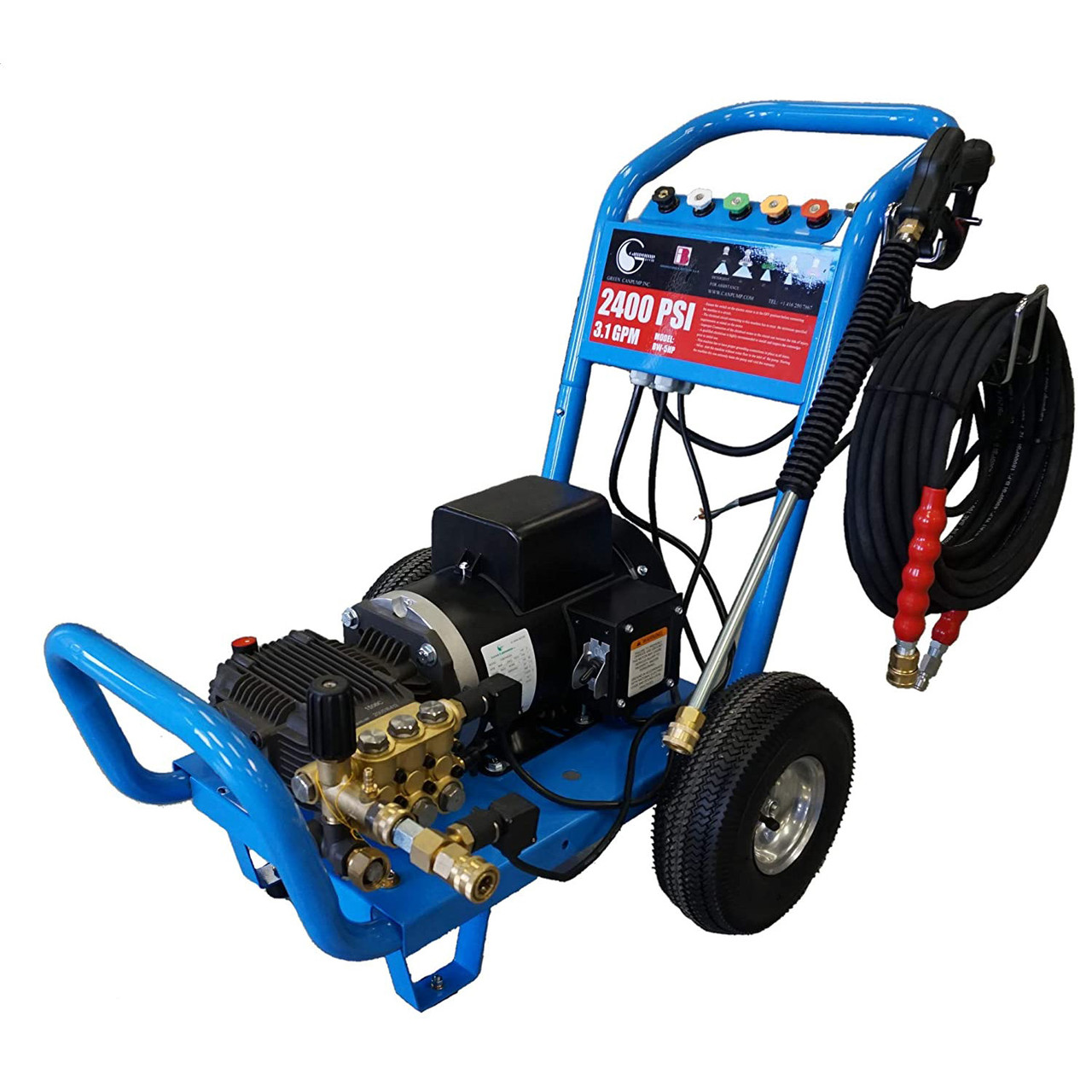 Canpump Electric Pressure Washer: 5 hp Motor 240 V, Total Stop System