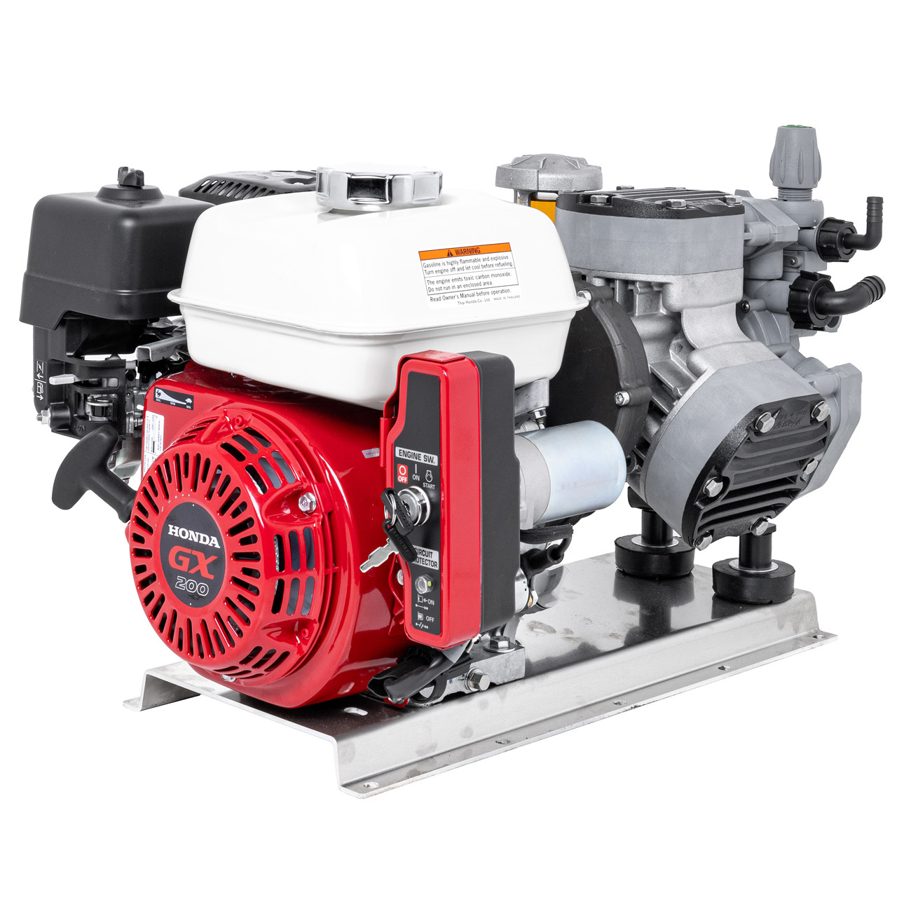 Comet Soft Wash System: P40 Pump, Honda GX200, Base Plate, 300 psi