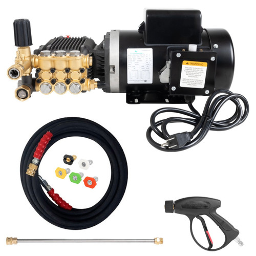 Canpump Electric Pressure Washer: 2 hp Motor 120 V, Triplex Pump & Accessories