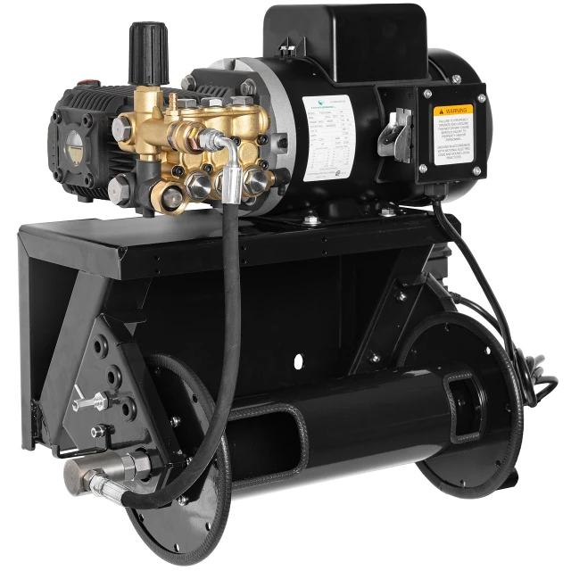 Canpump Pressure Washer: Wall-Mount w/ Hose Reel, 5 hp, 240 V, Total Stop System