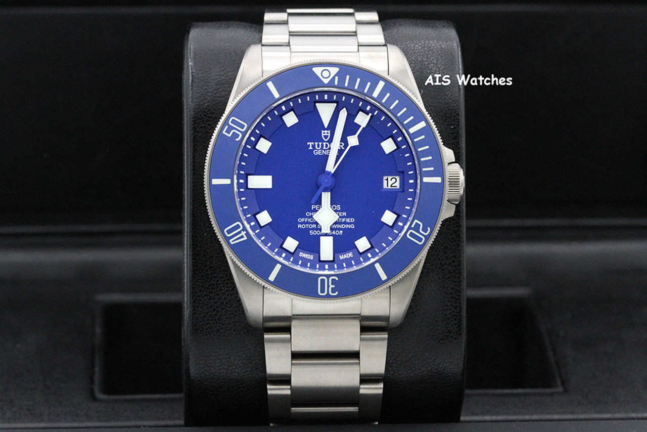 Tudor Pelagos 25600TB Blue Dial Titanium RSC Serviced Box Papers