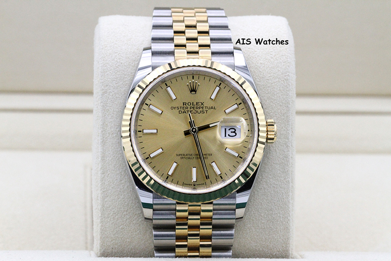 Rolex Datejust 36mm 126233 18K Yellow Gold/Stainless Steel Unisex  Watch
