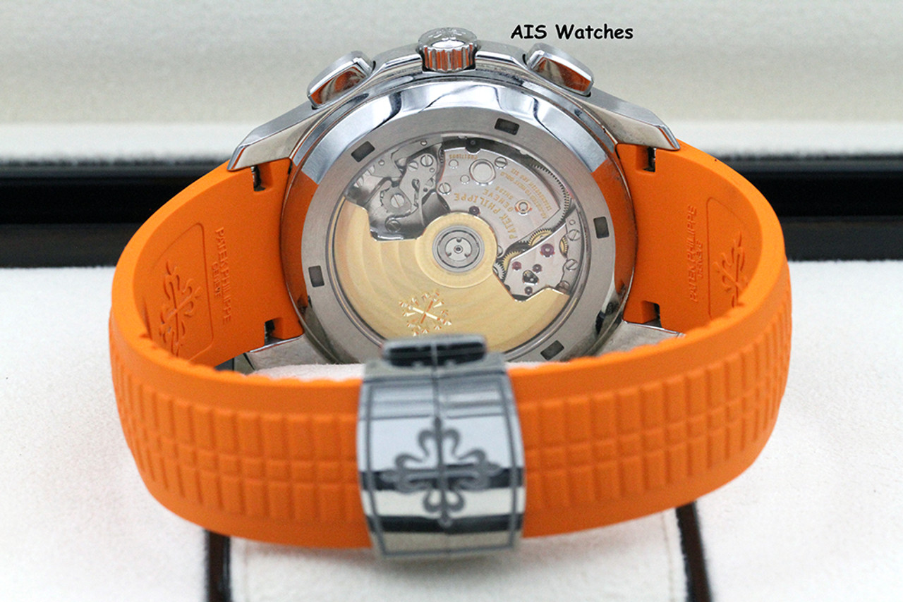 Patek Philippe 5968A Aquanaut Chronograph Orange Strap Mens Watch Box/