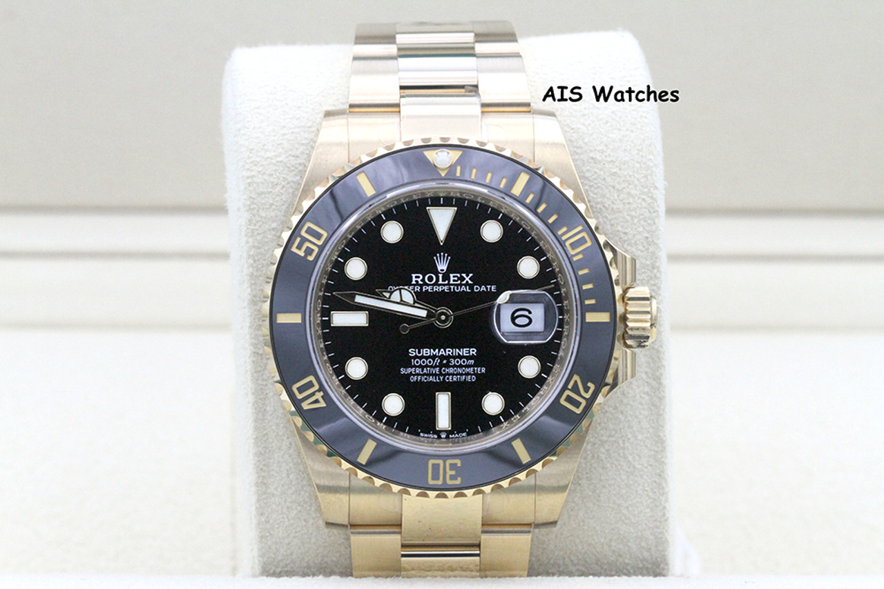 Rolex Submariner Black Dial Stainless Steel And 18K Yellow Gold