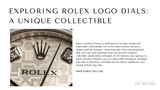 Exploring Rolex Logo Dials: A Unique Collectible