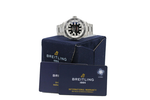 Breitling Super Ocean Automatic 42MM A17375211B1A1 SS Bracelet Box & Papers