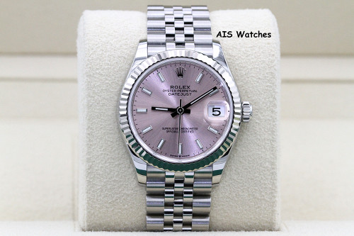 Rolex Datejust 31MM 278274 Pink Stick Dial Jubilee Box & Papers