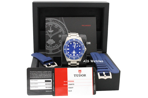 Tudor Pelagos 25600TB Blue Dial Titanium RSC Serviced + Box & Papers