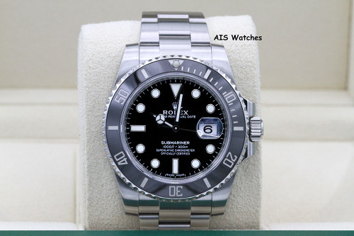 40mm Black Rolex Submariner with Box and Papers