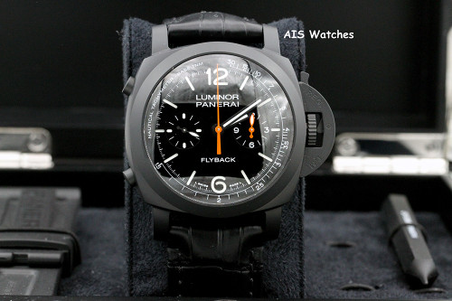 BNIB Panerai PAM01298 Luminor 1950 44MM Chrono Flyback Ceramic B&P