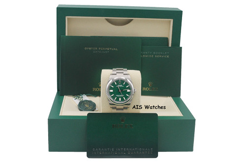 Rolex 126000 Oyster Perpetual 36MM Green Dial Box & Papers