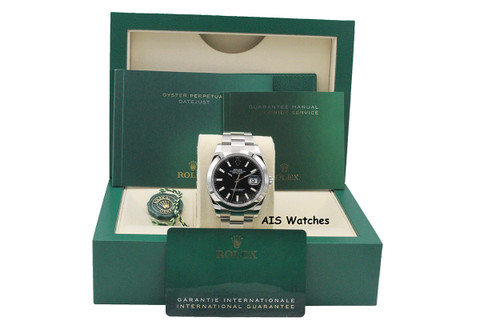 Rolex Datejust 41MM 126300 Black Dial Oyster Bracelet 2021 Box & Papers